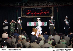 مراسم تشییع شهید گمنام در دانشگاه  علوم پزشکی ارتش