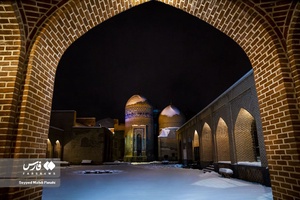 جلوه‌گری برفِ چله زمستان در اردبیل