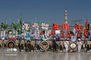 صبحگاه «عهد سربازی» در مسجد مقدس جمکران