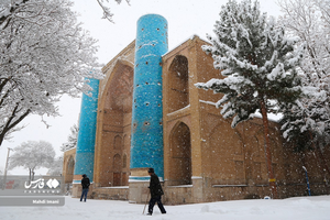 بارش اولین برف زمستانی در اهر