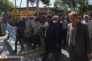 تشییع پیکر پاک و مطهر شهید محمد رضا بیات  در خمین