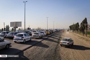 ترافیک در اتوبان تهران - قم