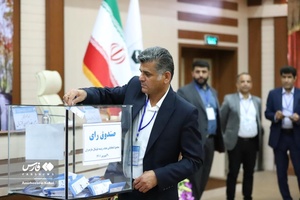 مهدی تاج در مجمع انتخابات هیات فوتبال مازندران و کلنگ زنی ساختمان هیات