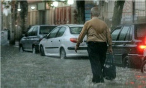 بارش باران در گرگان 2