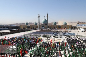 صبحگاه «عهد سربازی» در مسجد مقدس جمکران