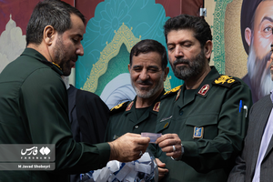 سرتیپ پاسدار حسن‌زاده، فرمانده سپاه محمد رسول‌الله (ص) تهران بزرگ، در یادواره شهدای حقوقدان شهر تهران.