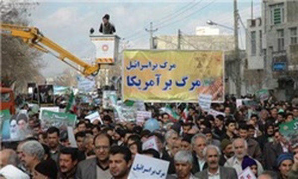 راهپیمایی 22 بهمن در استان مرکزی