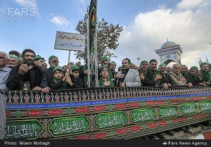 استقبال مردم گرگان از پیرغلامان حسینی در شهرستان گرگان