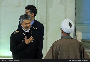 حبیب‌الله سیاری فرمانده نیروی دریایی ارتش در نماز جمعه تهران 