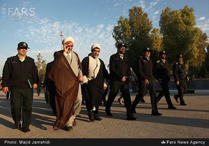 حضور سردار رادان در مراسم امحای هشت تن مواد مخدر در بندر عباس