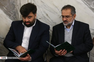 دکتر محمد حسینی وزیر سابق وزارت  ارشاد در مراسم بزرگداشت شهیدان حافظ امنیت در مدرسه عالی شهید مطهری  /6  اسفند 96