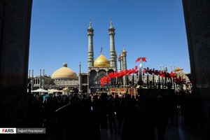 حرم حضرت معصومه (س ) در سوگ رحلت پیامبر اکرم(ص) و شهادت امام حسن مجتبی(ع)