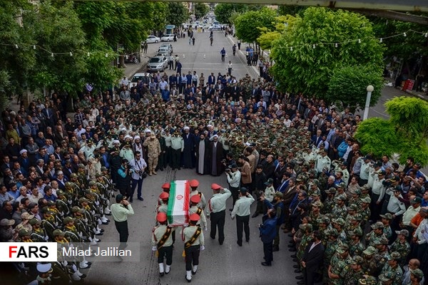مراسم تشییع پیکر شهید «کوروش حاجی مرادی»