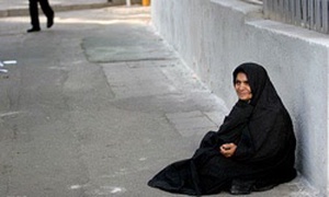 تکدی گری گدایی بیکاری زن اجتماع