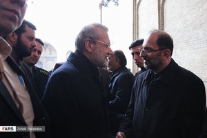 دکتر علی لاریجانی رئیس مجلس شورای اسلامی در مراسم بزرگداشت شهیدان حافظ امنیت در مدرسه عالی شهید مطهری/6  اسفند 96