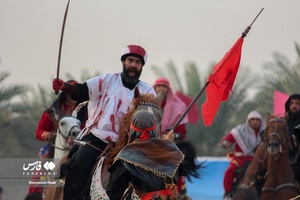  تعزیه خوانی عاشورای حسینی در لامرد