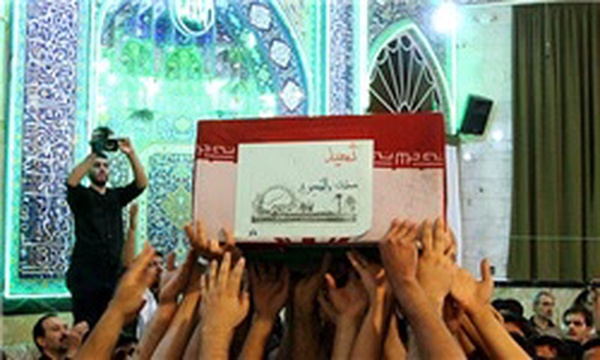 تشییع پیکر شهید گمنام در مسجد جامع قلهک