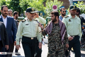 سردار رحیمی فرمانده انتظامی تهران بزرگ در راهپیمایی روز جهانی قدس ۹۸ 