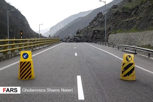 ریزش کوه در آزاد راه ـ تهران شمال