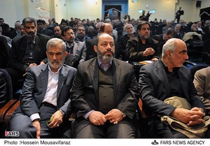 شهاب الدین صدر و حسن غفوری فرد در همایش ۹ دی جبهه پیروان