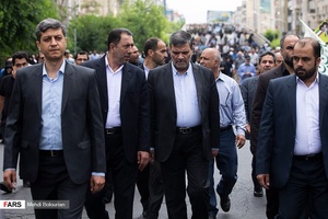 قاضی صلواتی در راهپیمایی روز جهانی قدس ۹۸ 