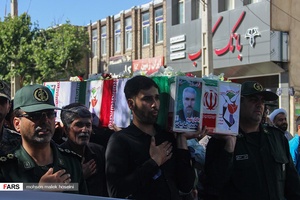 تشییع پیکر پاک و مطهر شهید محمد رضا بیات  در خمین