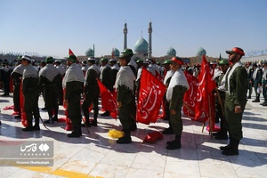 صبحگاه «عهد سربازی» در مسجد مقدس جمکران