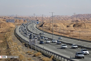ترافیک در اتوبان تهران - قم