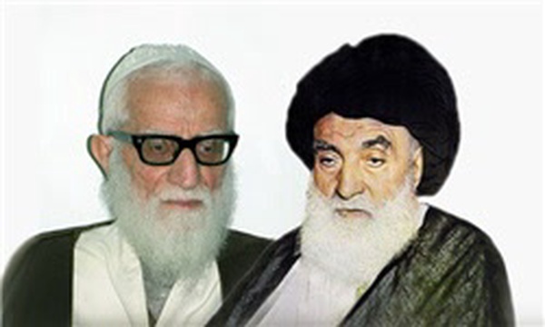 آیت‌الله العظمی بروجردی و شاگردش آیت‌الله طاهری شیرازی