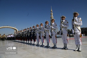 صبحگاه «عهد سربازی» در مسجد مقدس جمکران