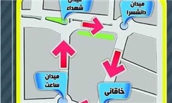 تغییر جهات خیابان‌های تبریز