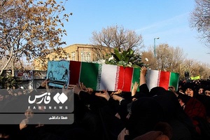 تشییع پیکر مطهر هشت شهید گمنام دفاع مقدس در تبریز