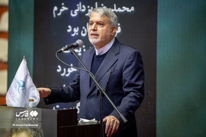 سخنرانی سیدرضا صالحی‌امیری رئیس کمیته ملی المپیک مراسم تشییع پیکرمحمد رضا  یزدانی خرم در فدراسیون والیبال