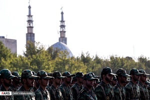مراسم صبحگاه مشترک نیروهای چهارگانه ارتش در مرکز پشتیبانی و آموزش نیروی زمینی ارتش 