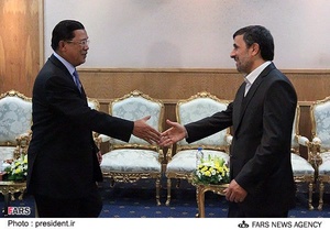 دیدار نخست وزیر کامبوج با محمود احمدی نژاد