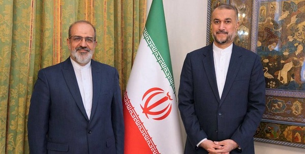 امیرعبداللهیان و موسی فرهنگ سفیر ایران در عمان