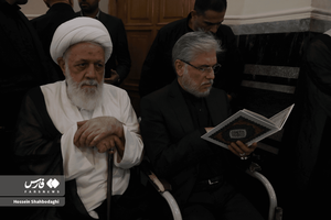 پیکر «آیت‌الله شبیری‌زنجانی» در حرم بانوی کرامت آرام گرفت