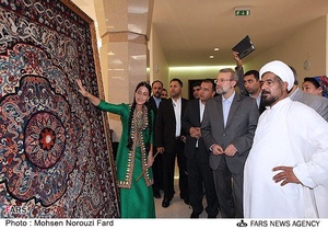 حضور علی لاریجانی رئیس مجلس شورای اسلامی در موزه فرش ترکمنستان