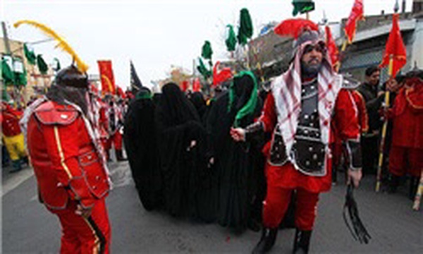 کاروان نمادین اسرای کربلا در قم
