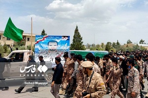 تشییع پیکر مطهر شهید پاسدار محمود آبسالان در زاهدان