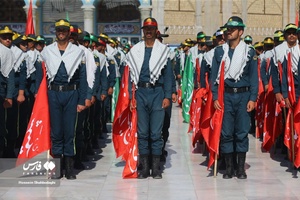 صبحگاه «عهد سربازی» در مسجد مقدس جمکران
