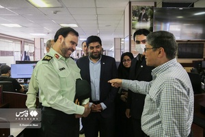 بازدید سردار سعید منتظرالمهدی معاون فرهنگی اجتماعی و سخنگوی فرماندهی کل انتظامی کشور از تحریریه خبرگزاری فارس
