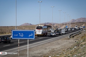 ترافیک در اتوبان تهران - قم