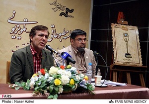 حسین خورشیدی و شفیع آقا محمدیان در نشست خبری ششمین جشنواره بین المللی سینما حقیقت