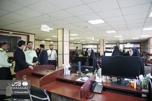 بازدید سردار سعید منتظرالمهدی معاون فرهنگی اجتماعی و سخنگوی فرماندهی کل انتظامی کشور از تحریریه خبرگزاری فارس