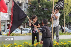 مردم آباده به استقبال عزای سیدالشهدا رفتند