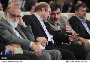گفت و گوی کوچک زاده و قالیباف شهردار تهران در افتتاحیه دهمین نمایشگاه گل و گیاه