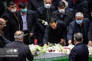 مراسم تشییع پیکرمحمد رضا  یزدانی خرم در فدراسیون والیبال
