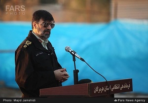 حضور سردار رادان در مراسم امحای هشت تن مواد مخدر در بندر عباس