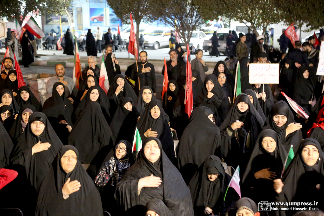 گزارش تصویری از عزاداری فاطمیه در موکب روحانیون و مردم خونخواه قائد شهید
